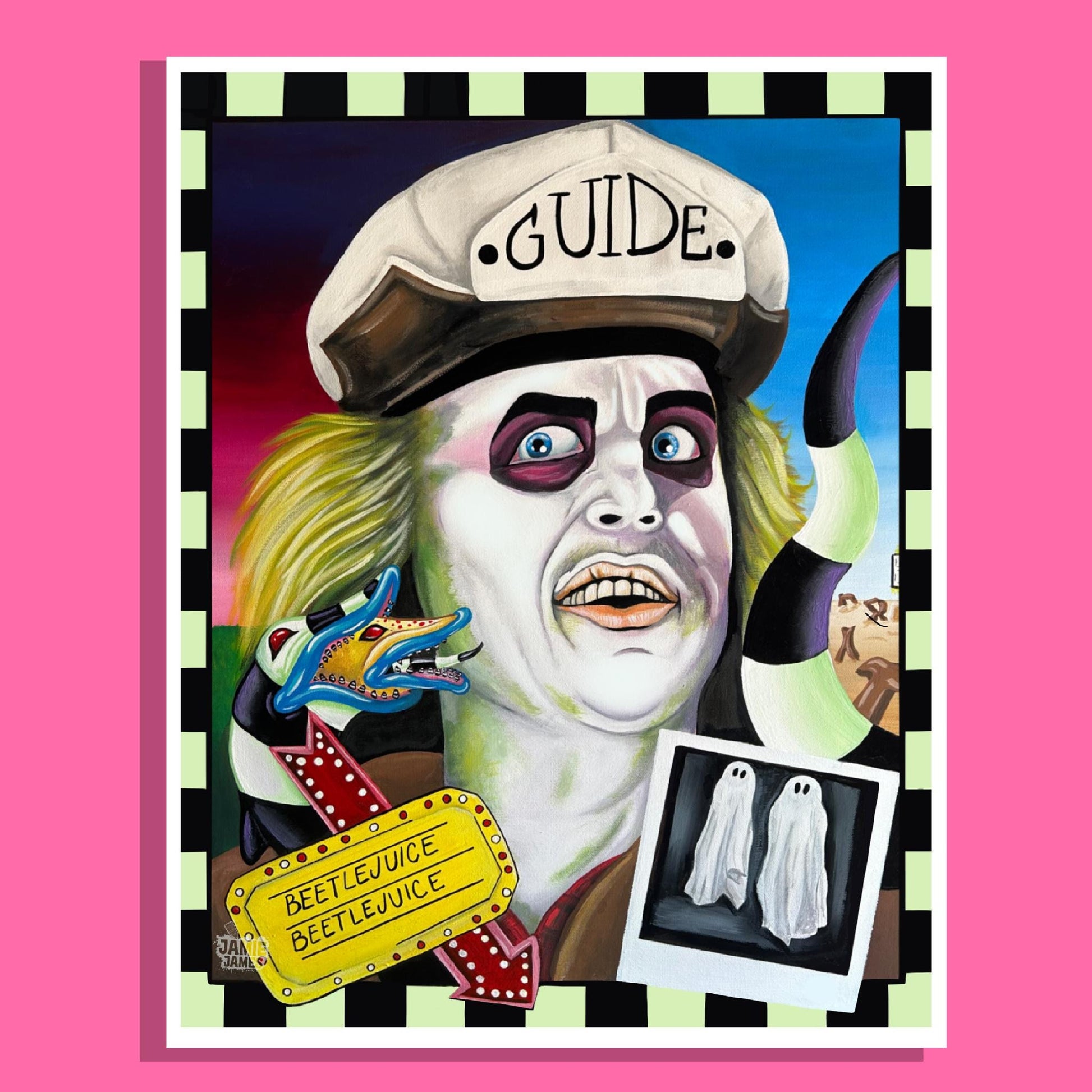 Beetlejuice Guide Art Print