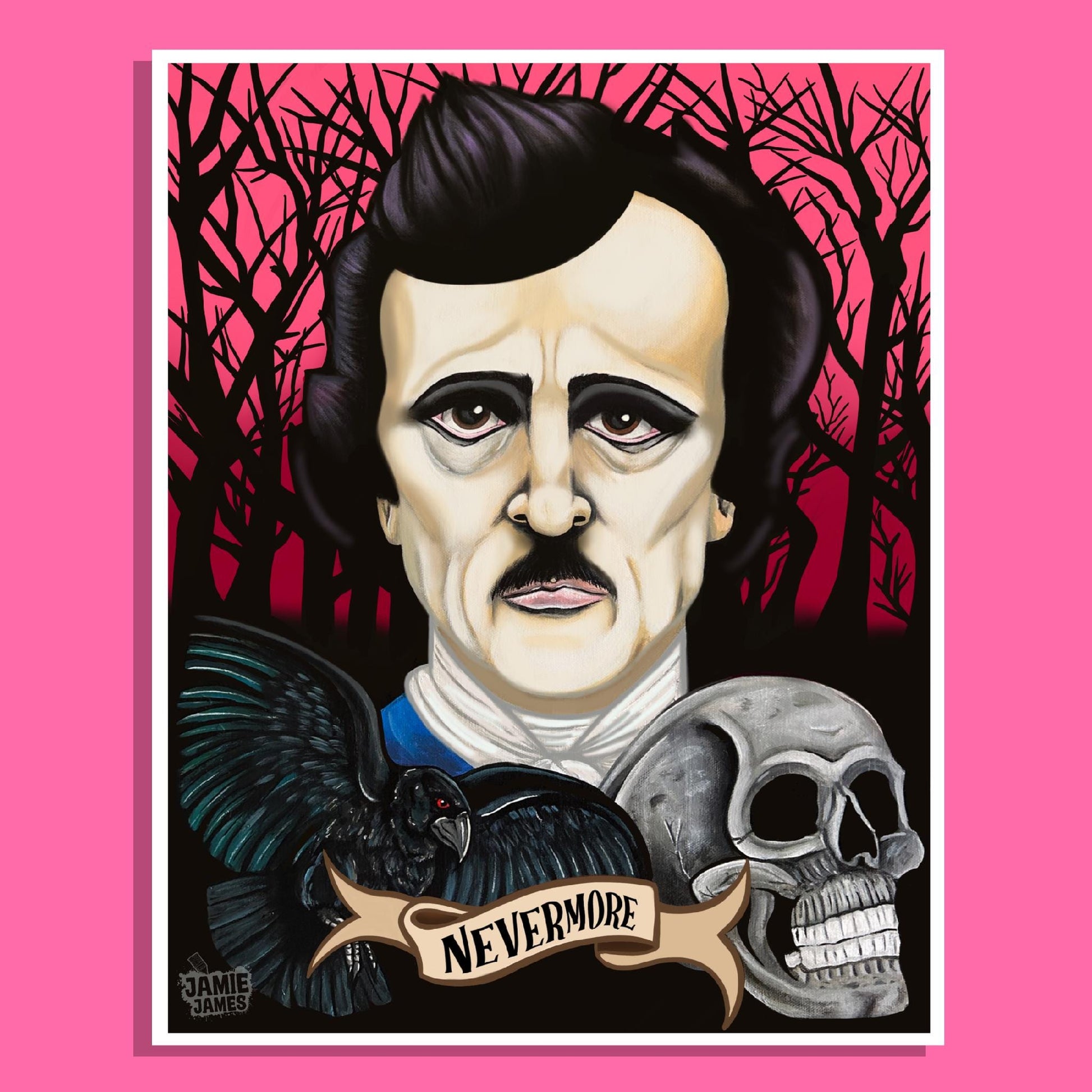 Edgar Allen Poe Nevermore Art Print
